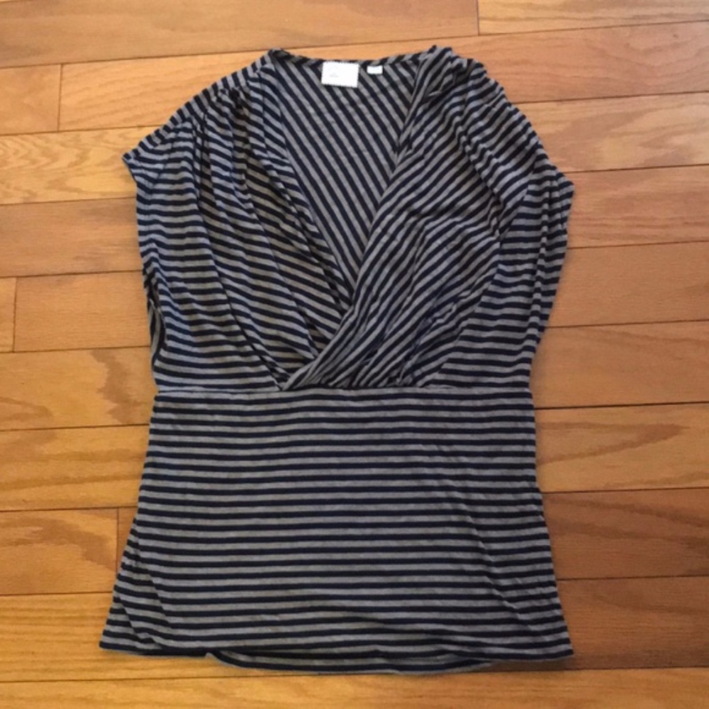 Anthro Postmark Brown/Navy Top